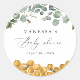 Pegatina Redonda Dulce como puede ser el Baby Shower verde