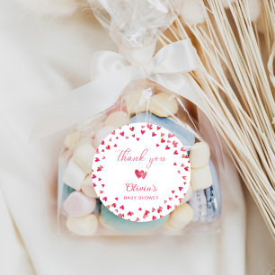 Pegatina Redonda Dulce Corazón Baby Shower