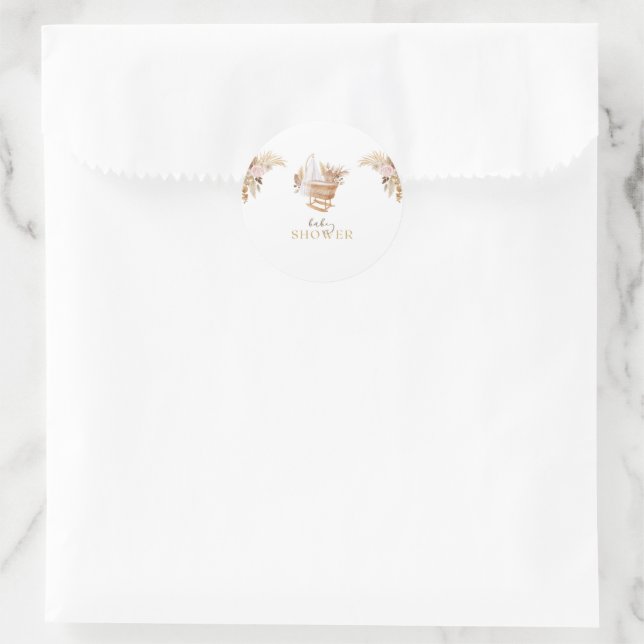 Pegatina Redonda Dulce de bienvenida Floral Cradle  (Bolso)