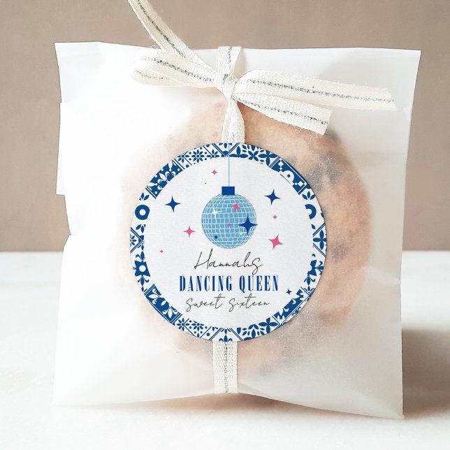 Pegatina Redonda Dulce Dieciséis Mamma Mia Dancing Queen disco (Subido por el creador)