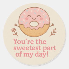 Pegatina Redonda Dulce Donut Gracias Sticker