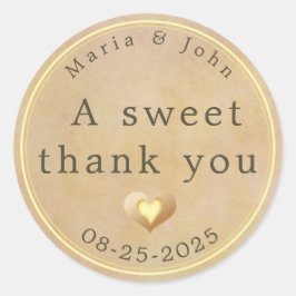 Pegatina Redonda dulce gracias