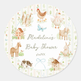 Pegatina Redonda Dulce Granmillenaria Fiesta de Baby Shower de Gran