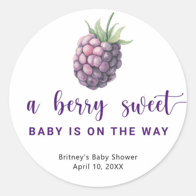 Pegatina Redonda Dulce morera (Anverso)