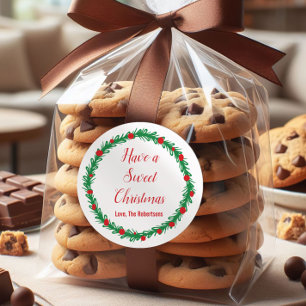 Pegatina Redonda Dulce Navidad, sabor festivo