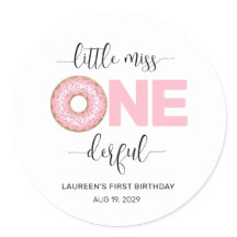 Dulce rosado Pequeño MIs Primer Cumpleaños