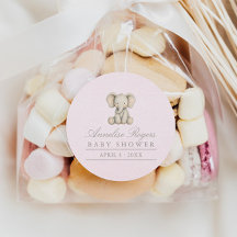 Dulce Shower de Bebé Elefante Rosa Femenina