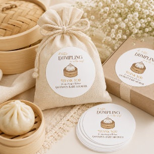 Pegatina Redonda Dulces Dim Sum Asiáticos Pequeño Bollo Fiesta de B
