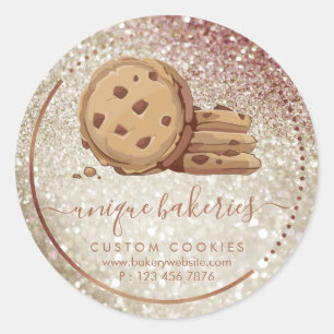 Pegatina Redonda Dulces Galletas Pastelería Tienda Dulce Repostería