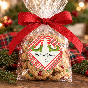 Pegatina Redonda Dulces Navideños Caseros Elaboración de Panadería 