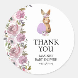 Pegatina Redonda Dulces para Baby Shower de Pascua