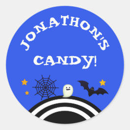 Pegatina Redonda Dulces personalizados de Halloween para niños