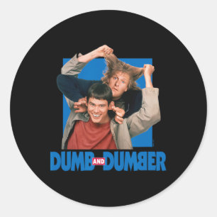 Pegatina Redonda Dumb Y Dumber - Navidades De Lloyd Y Harry Dunne