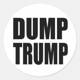 PEGATINA REDONDA "DUMP TRUMP"