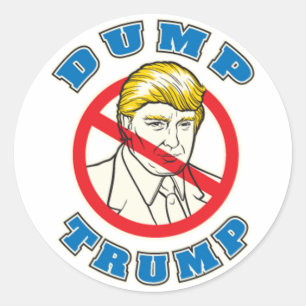 Pegatina Redonda Dump Trump