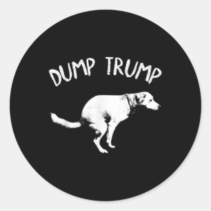 Pegatina Redonda Dump Trump Pooping