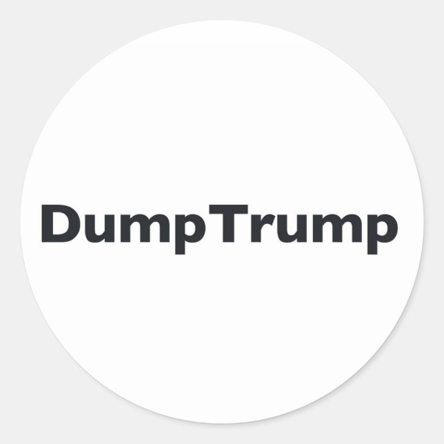 Pegatina Redonda DumpTrump (Anverso)