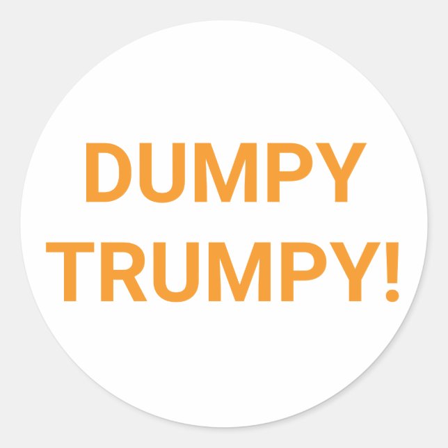 Pegatina Redonda DUMPY TRUMPY Comic Splash-Art Hankamer Artjunkhaus (Anverso)