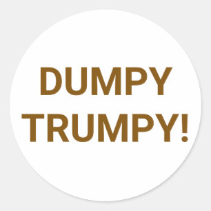 Pegatina Redonda DUMPY TRUMPY Comic Splash-Art Hankamer Artjunkhaus