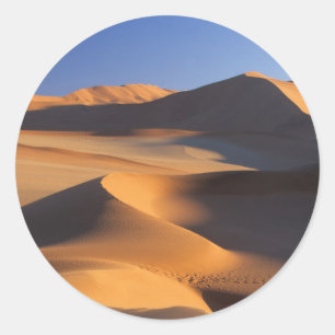 Pegatina Redonda Dunas del Desierto, Sossusvlei, Namib-Naukluft