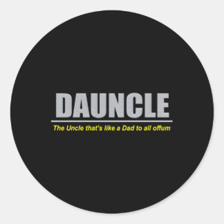 Pegatina Redonda Duncle Dauncle Dad Uncle