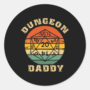 Pegatina Redonda Dungeon Daddy Shirt Para Padre