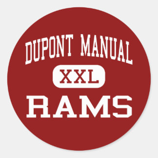 Pegatina Redonda Dupont Manual - Rams - High - Louisville Kentucky