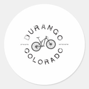 Pegatina Redonda Durango Colorado Ciclismo de Montaña T 