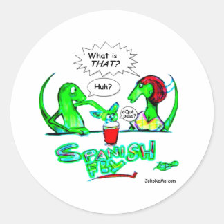 Pegatina Redonda Durante Spanish Fly