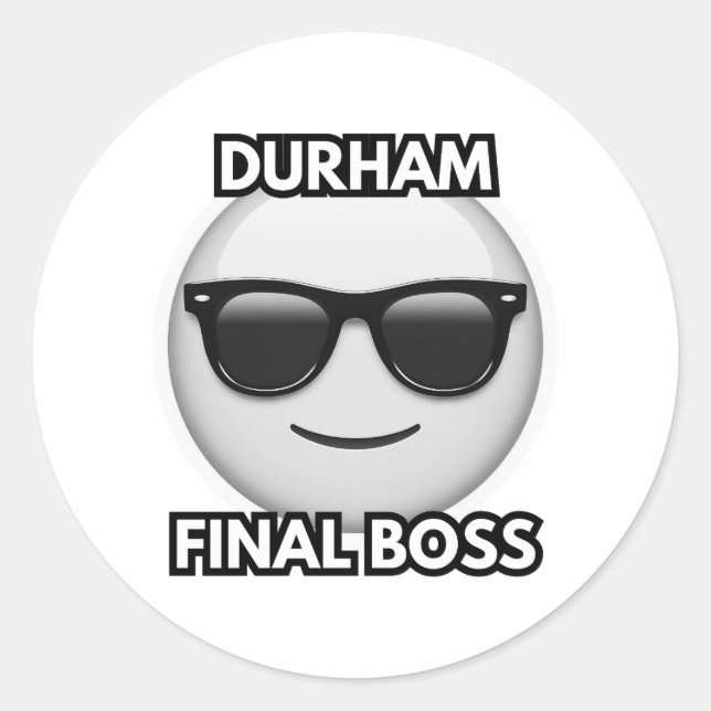 Pegatina Redonda Durham Final Boss Sticker (Anverso)