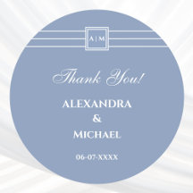 Dust Blue Whin Modern Boda Gracias