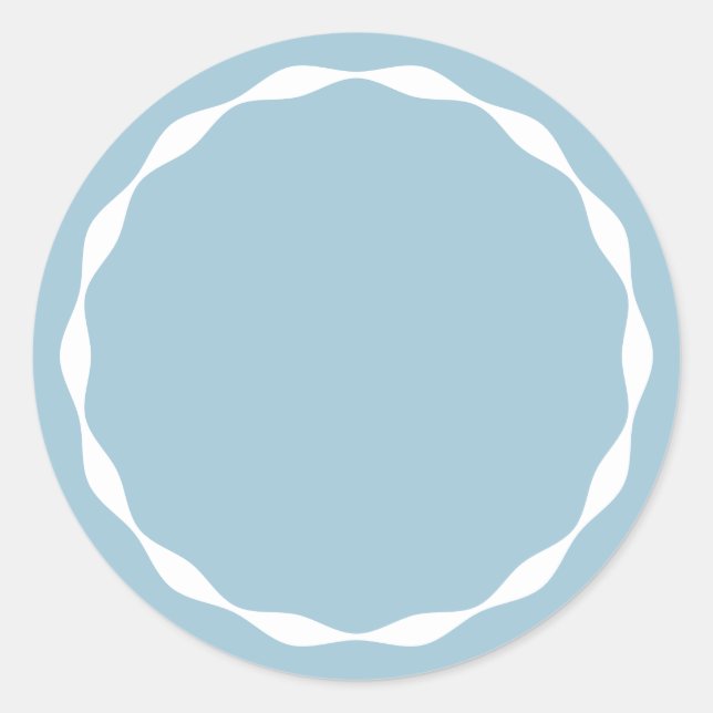 Pegatina Redonda Dusty Blue  Blank Circle Custom Spice Sticker (Anverso)