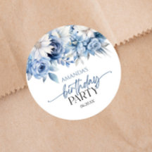 Dusty Blue Floral Flowday Party