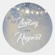 Dusty Blue Garden String Luces Dreamy Boda