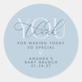 Pegatina Redonda Dusty Blue Gracias