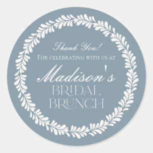 Pegatina Redonda Dusty Blue Talavera Fiesta Española Brunch