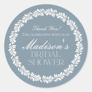 Pegatina Redonda Dusty Blue Talavera Fiesta Española Ducha Bridal