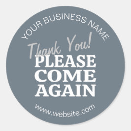 Pegatina Redonda Dusty Blue Vintage Inspired Gracias