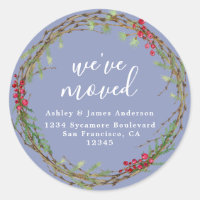 Dusty Periwinkle Blue Weve Moved Address