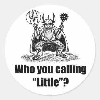 Pegatina Redonda Dwarf-BW