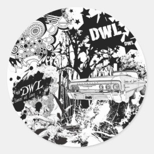 Pegatina Redonda DWL grande