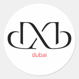 Pegatina Redonda dxb - Dubai