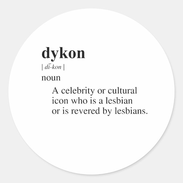 PEGATINA REDONDA DYKON (Anverso)