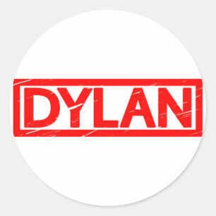 Pegatina Redonda Dylan Stamp