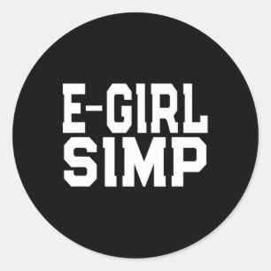 Pegatina Redonda E-chica Simp - Graciosa Novedad Simp - Simp Hallow