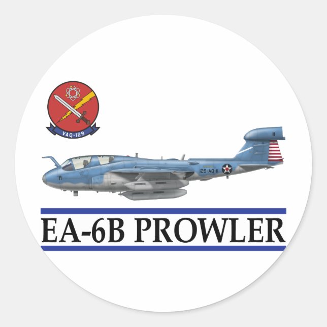 Pegatina Redonda EA-6B "Prowler" (Anverso)