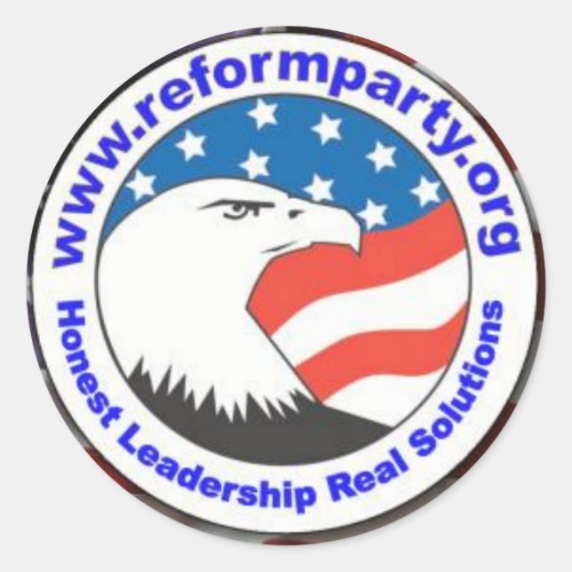 Pegatina Redonda Eagle 3, Fiesta de Reforma (Anverso)