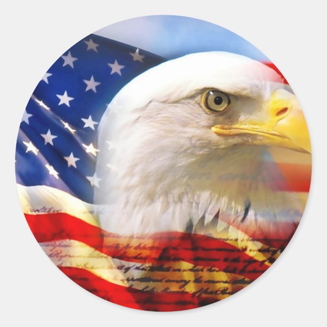 PEGATINA REDONDA EAGLE AMERICANA (Anverso)