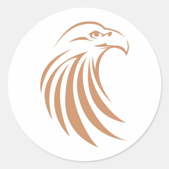 Pegatina Redonda Eagle Camisetas | Logo de Camisetas de águila Pers (Anverso)