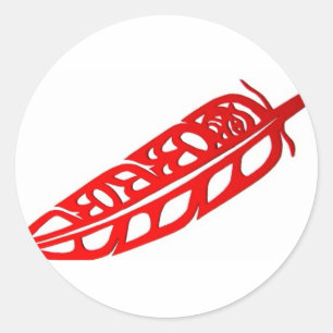 Pegatina Redonda Eagle Feather Design